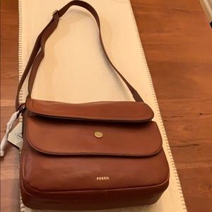 Fossil crossbody leather purse